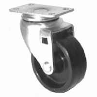 2" SWIVEL CASTER WITH SOFT RUBBER WHEEL