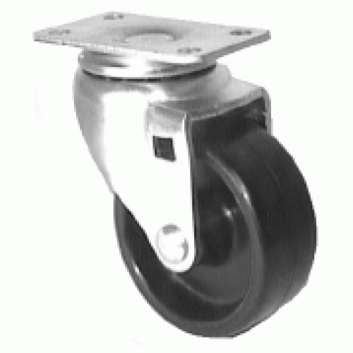 2" SWIVEL CASTER WITH SOFT RUBBER WHEEL